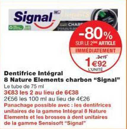 Dentifrice Intégral 8 Nature Elements charbon "Signal"