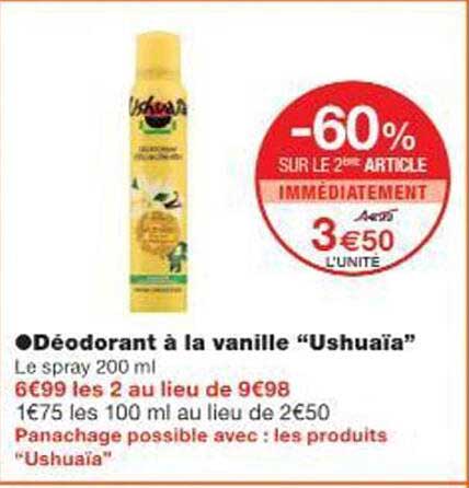 Déodorant à la vanille “Ushuaïa”