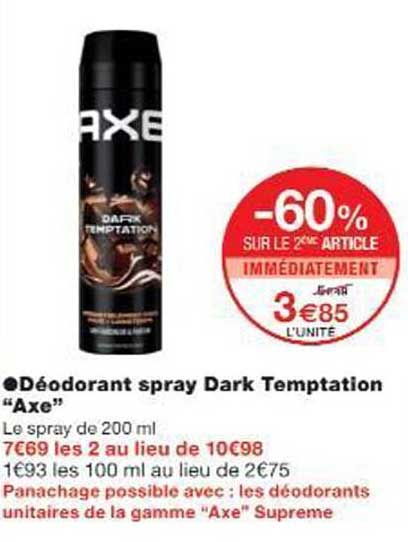 Déodorant spray Dark Temptation “Axe”