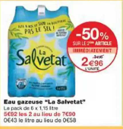 Eau gazeuse "La Salvetat"