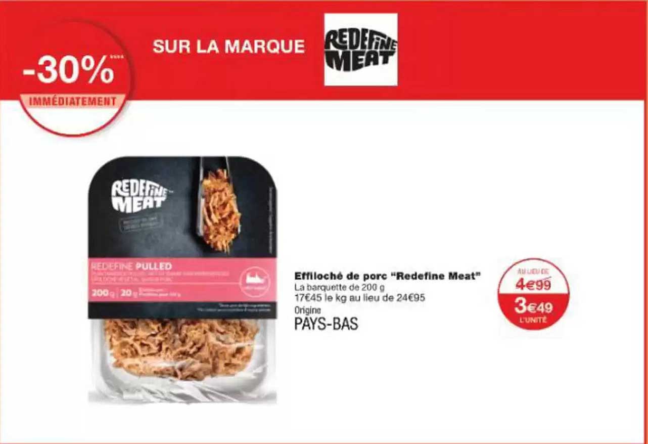 Effiloché de porc "Redefine Meat"