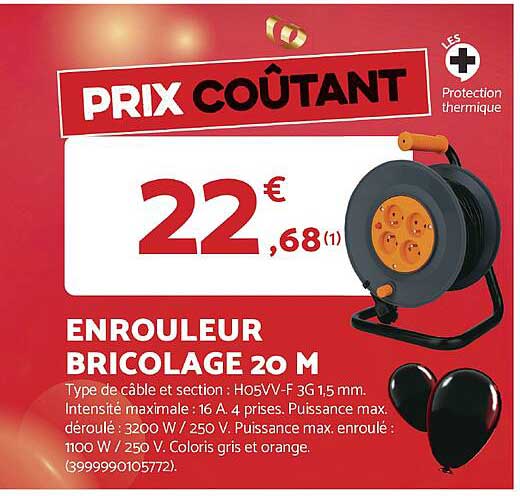 ENROULEUR BRICOLAGE 20 M