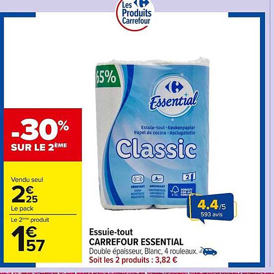 Essuie-tout CARREFOUR ESSENTIAL