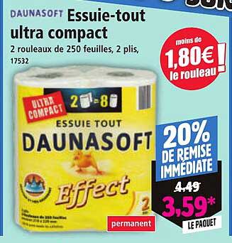 Essuie-tout ultra compact