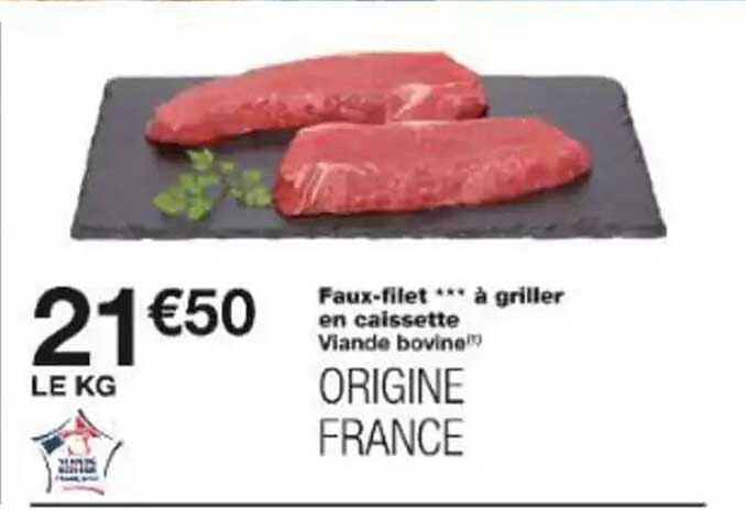 Faux-filet *** à griller en caissette