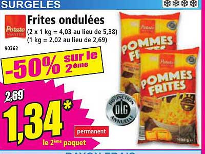 Frites ondulées