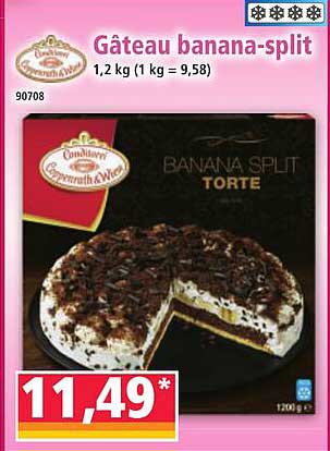 Gâteau banana-split