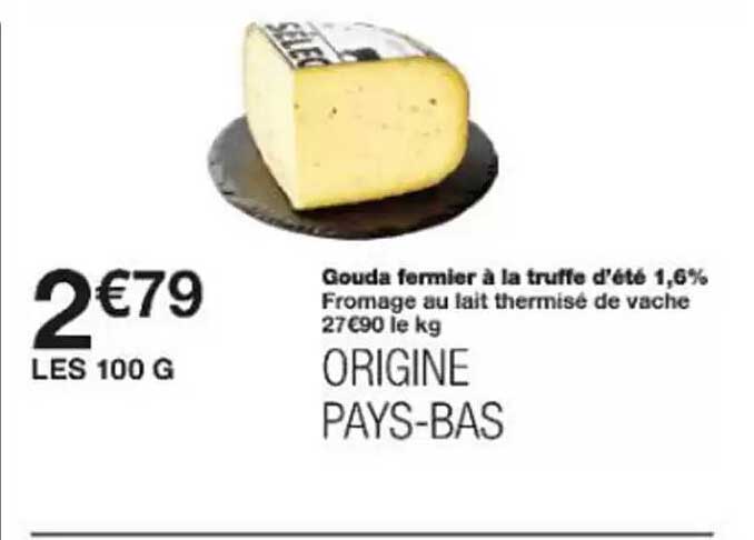 Gouda fermier à la truffe d’été 1,6%