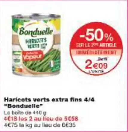 Haricots verts extra fins 4/4 "Bonduelle"