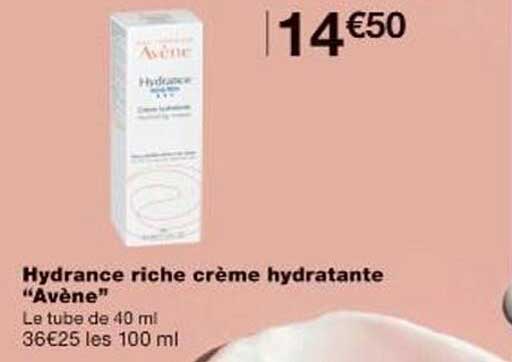 Hydrance riche crème hydratante "Avène"