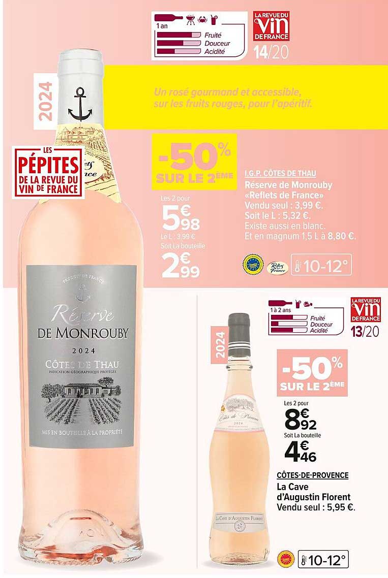 I.G.P. CÔTES DE THAU Réserve de Monrouby «Reflets de France»