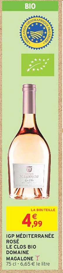 IGP MÉDITERRANÉE ROSÉ LE CLOS BIO DOMAINE MAGALONE