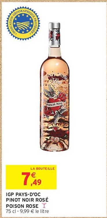 IGP PAYS-D'OC PINOT NOIR ROSÉ POISON ROSE
