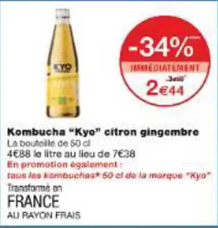 Kombucha "Kyo" citron gingembre