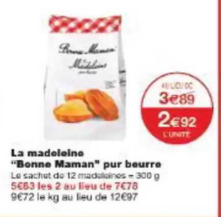 La madeleine "Bonne Maman" pur beurre