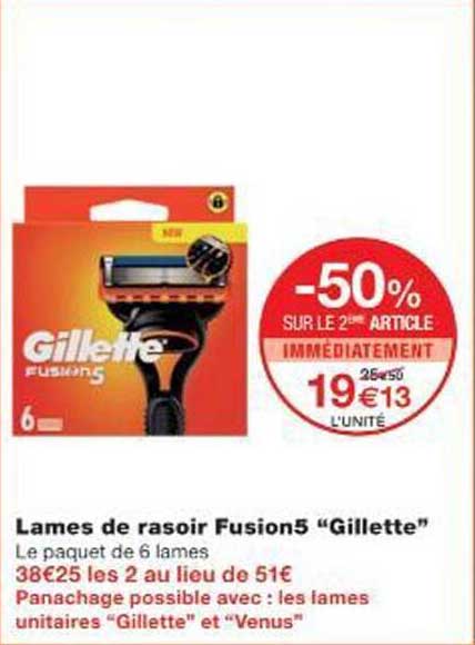 Lames de rasoir Fusion5 "Gillette"