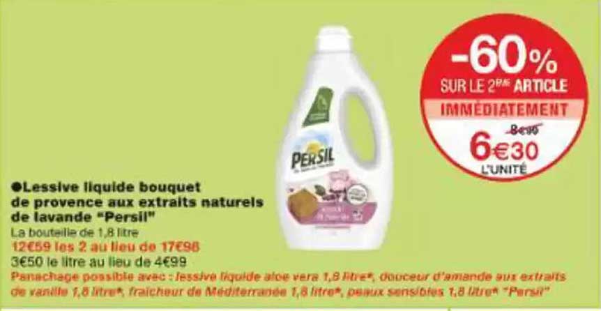 Lessive liquide bouquet de Provence aux extraits naturels de lavande “Persil”