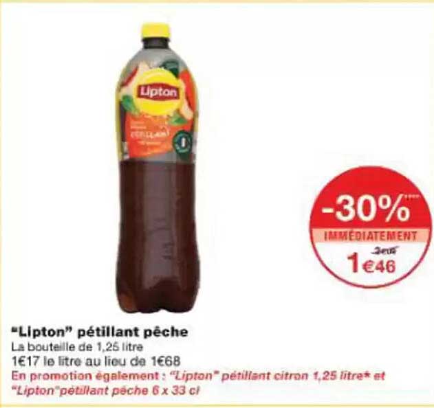 "Lipton" pétillant pêche