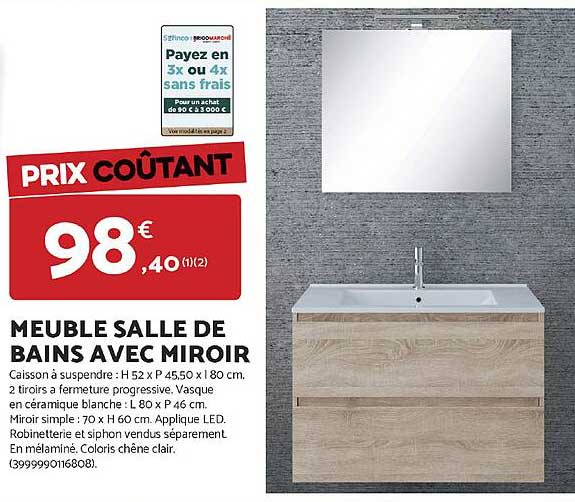 MEUBLE SALLE DE BAINS AVEC MIROIR