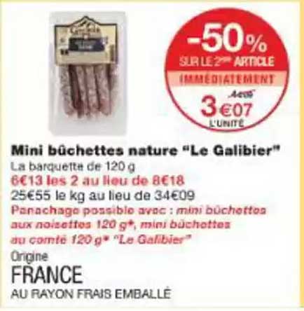 Mini bûchettes nature "Le Galibier"