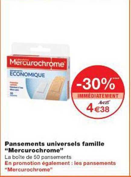 Pansements universels famille “Mercurochrome”