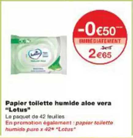 Papier toilette humide aloe vera "Lotus"