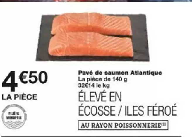 Pavé de saumon Atlantique
