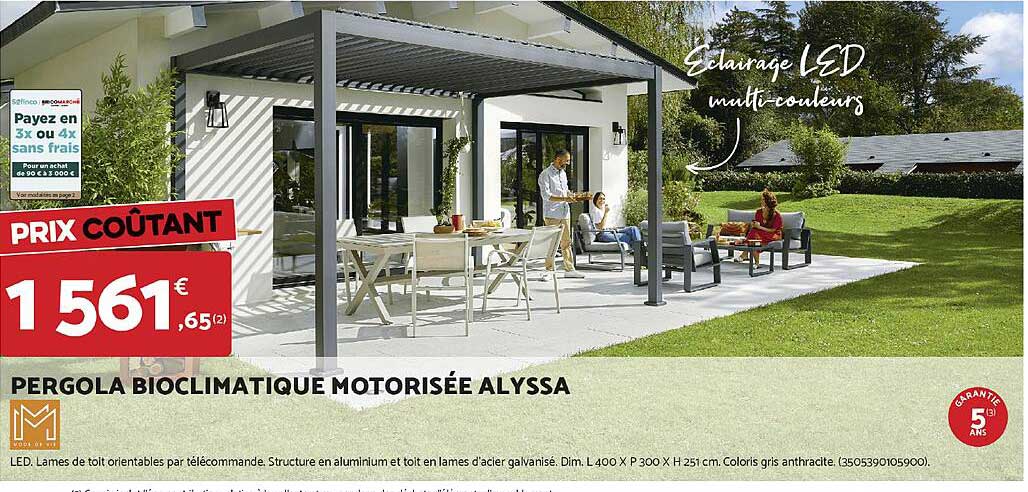 PERGOLA BIOCLIMATIQUE MOTORISÉE ALYSSA