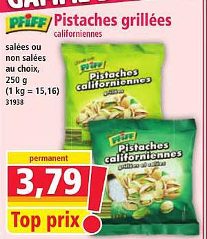 Pistaches grillées californiennes