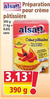 Préparation pour crème pâtissière