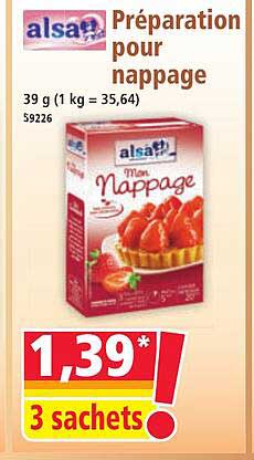 Préparation pour nappage