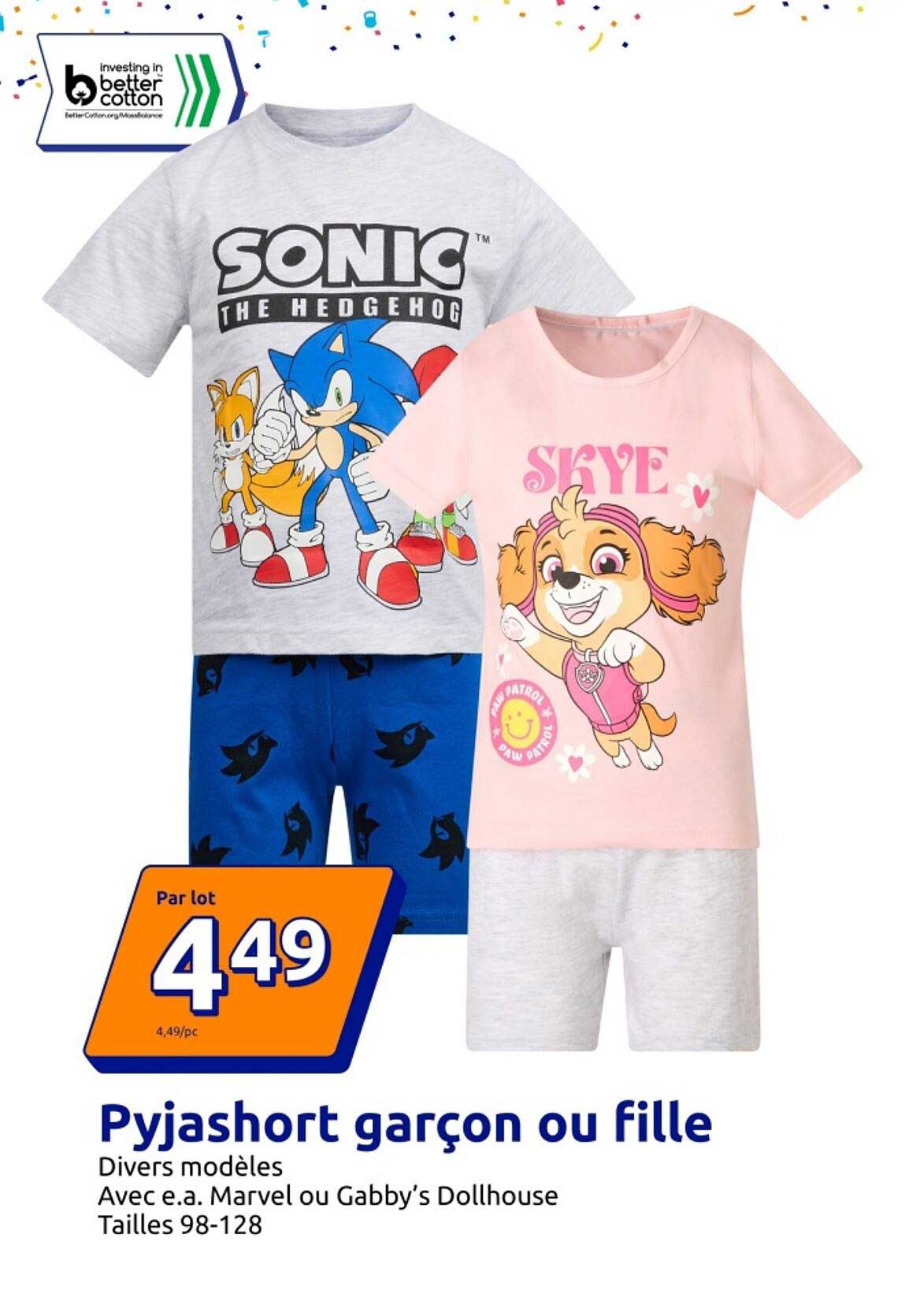 Pyjashort garçon ou fille