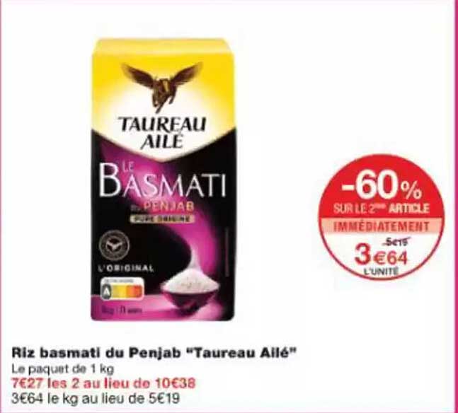 Riz basmati du Penjab "Taureau Ailé"