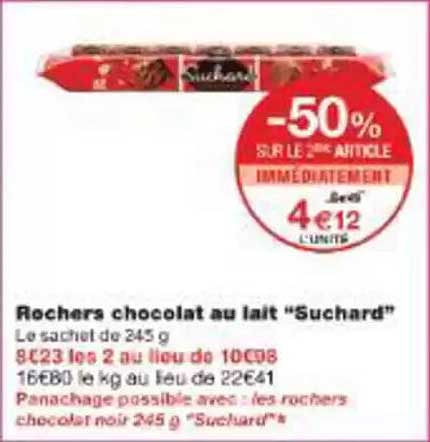 Rochers chocolat au lait “Suchard”