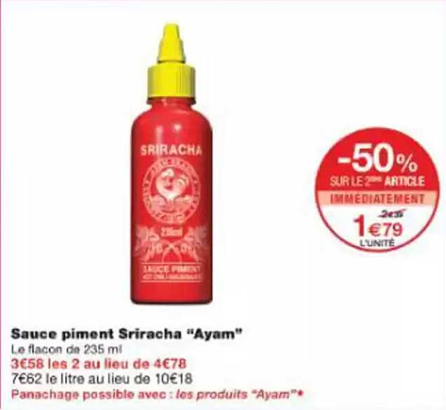 Sauce piment Sriracha "Ayam"