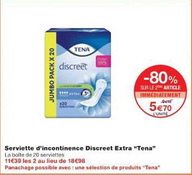 Serviette d’incontinence Discreet Extra “Tena”