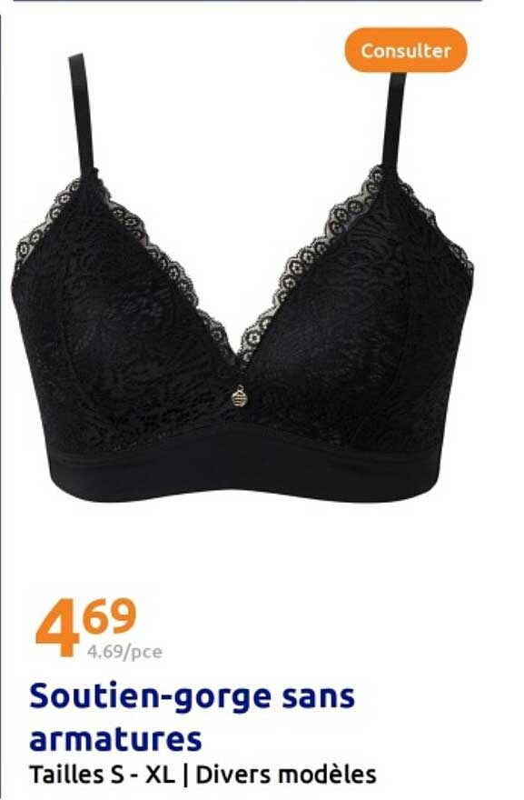 Soutien-gorge sans armatures
