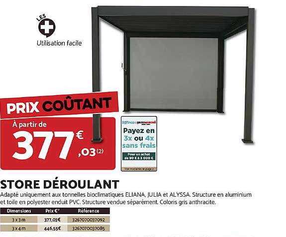 STORE DÉROULANT