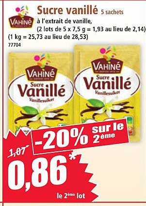 Sucre vanillé 5 sachets