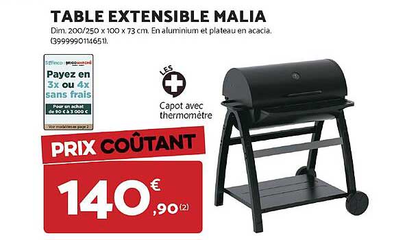 TABLE EXTENSIBLE MALIA