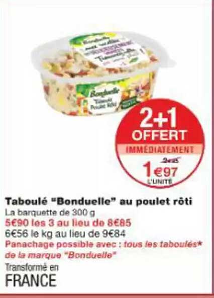 Taboulé "Bonduelle" au poulet rôti