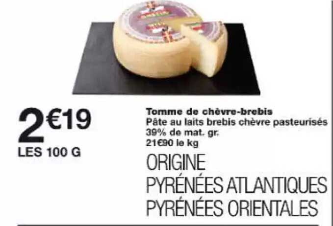 Tomme de chèvre-brebis