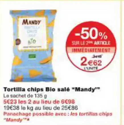 Tortilla chips Bio salé "Mandy"