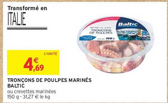 TRONÇONS DE POULPES MARINÉS BALTIC