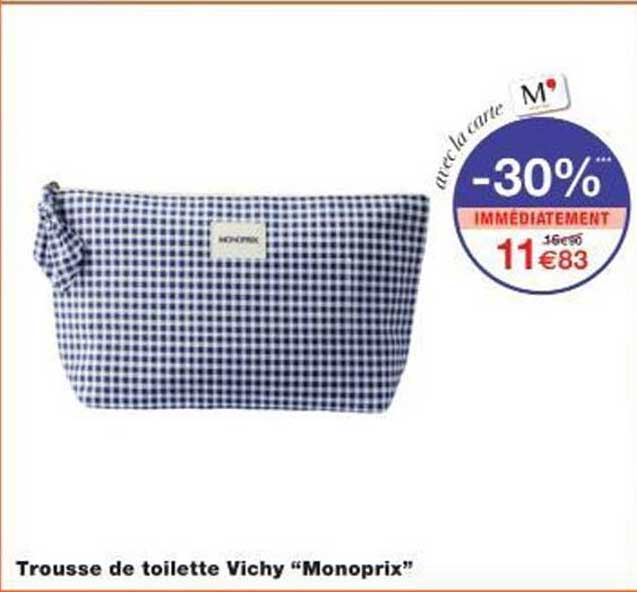 Trousse de toilette Vichy "Monoprix"