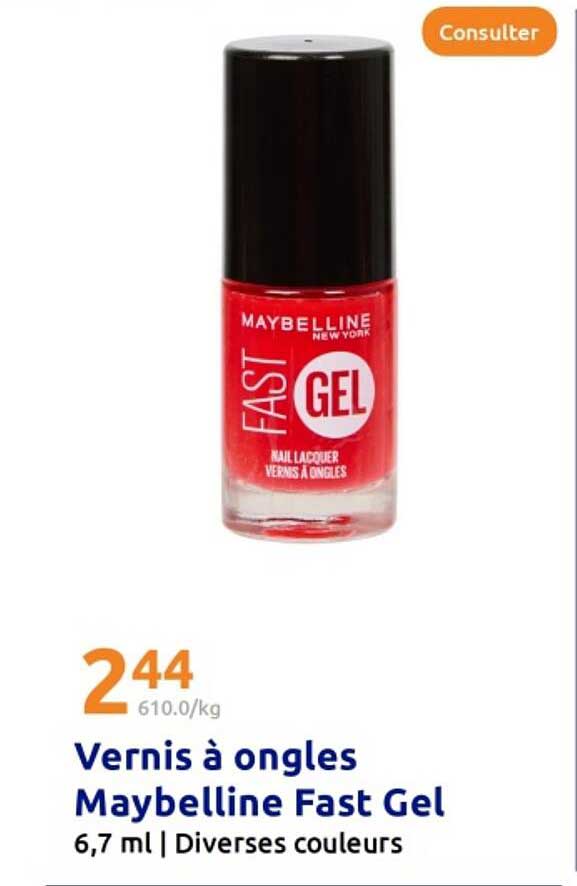 Vernis à ongles Maybelline Fast Gel