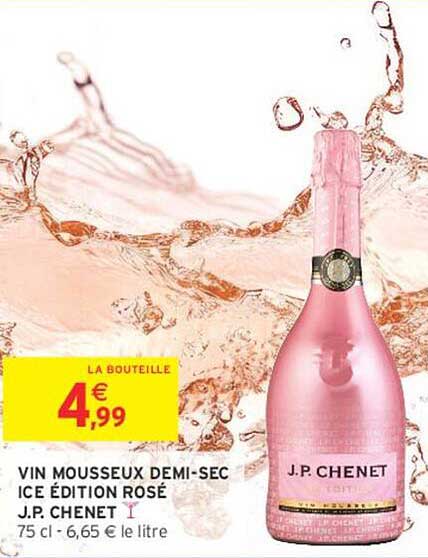 VIN MOUSSEUX DEMI-SEC ICE ÉDITION ROSÉ J.P. CHENET