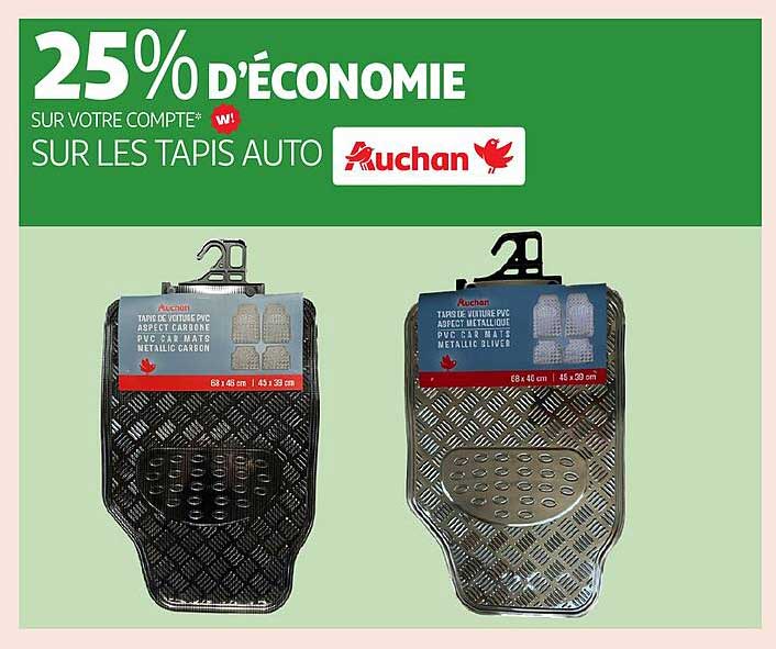 25% D'Économie sur les Tapis Auto
