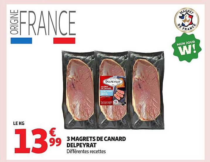 3 MAGRETS DE CANARD DELPEYRAT