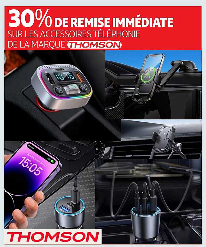 30% DE REMISE IMMEDIATE SUR LES ACCESSOIRES TÉLÉPHONIE DE LA MARQUE THOMSON